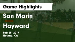 San Marin  vs Hayward Game Highlights - Feb 25, 2017