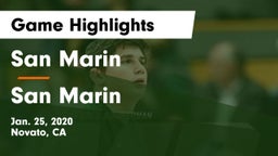 San Marin  vs San Marin  Game Highlights - Jan. 25, 2020