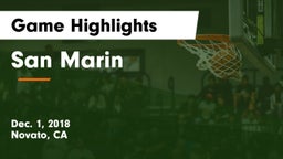 San Marin  Game Highlights - Dec. 1, 2018