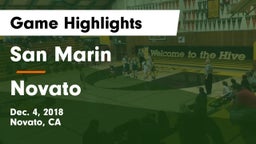 San Marin  vs Novato  Game Highlights - Dec. 4, 2018