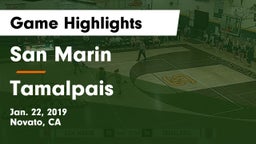 San Marin  vs Tamalpais  Game Highlights - Jan. 22, 2019