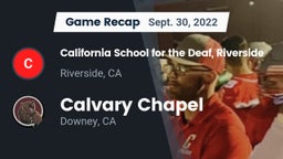 Recap: California School for the Deaf, Riverside vs. Calvary Chapel  2022