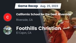 Recap: California School for the Deaf, Riverside vs. Foothills Christian  2023