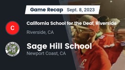 Recap: California School for the Deaf, Riverside vs. Sage Hill School 2023