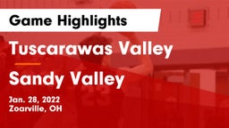 Tuscarawas Valley  vs Sandy Valley  Game Highlights - Jan. 28, 2022