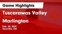 Tuscarawas Valley  vs Marlington  Game Highlights - Feb. 20, 2024