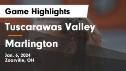 Tuscarawas Valley  vs Marlington  Game Highlights - Jan. 6, 2024
