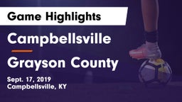 Campbellsville  vs Grayson County  Game Highlights - Sept. 17, 2019
