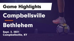 Campbellsville  vs Bethlehem  Game Highlights - Sept. 2, 2021
