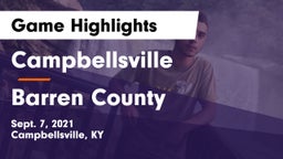 Campbellsville  vs Barren County  Game Highlights - Sept. 7, 2021