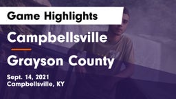 Campbellsville  vs Grayson County  Game Highlights - Sept. 14, 2021