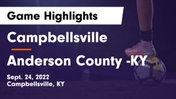 Campbellsville  vs Anderson County -KY Game Highlights - Sept. 24, 2022