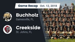 Recap: Buchholz  vs. Creekside  2018