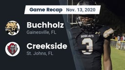 Recap: Buchholz  vs. Creekside  2020