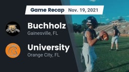 Recap: Buchholz  vs. University  2021