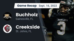 Recap: Buchholz  vs. Creekside  2022