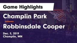 Champlin Park  vs Robbinsdale Cooper  Game Highlights - Dec. 3, 2019