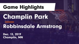 Champlin Park  vs Robbinsdale Armstrong  Game Highlights - Dec. 13, 2019
