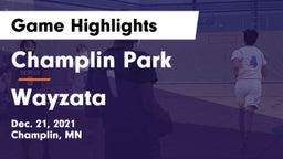Champlin Park  vs Wayzata  Game Highlights - Dec. 21, 2021