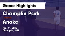 Champlin Park  vs Anoka  Game Highlights - Jan. 11, 2022
