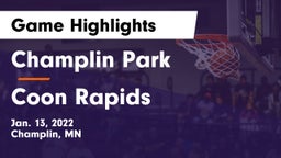 Champlin Park  vs Coon Rapids  Game Highlights - Jan. 13, 2022