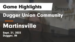 Dugger Union Community   vs Martinsville  Game Highlights - Sept. 21, 2023