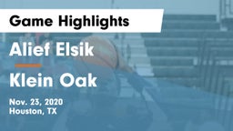 Alief Elsik  vs Klein Oak  Game Highlights - Nov. 23, 2020
