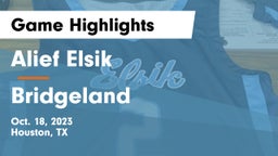 Alief Elsik  vs Bridgeland  Game Highlights - Oct. 18, 2023