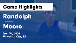 Randolph  vs Moore  Game Highlights - Jan. 31, 2020