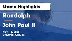 Randolph  vs John Paul II Game Highlights - Nov. 13, 2018