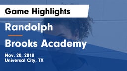 Randolph  vs Brooks Academy Game Highlights - Nov. 20, 2018