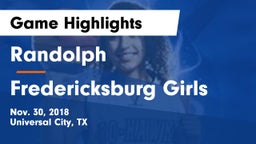Randolph  vs Fredericksburg Girls Game Highlights - Nov. 30, 2018