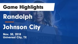 Randolph  vs Johnson City  Game Highlights - Nov. 30, 2018