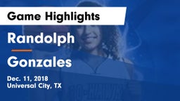 Randolph  vs Gonzales  Game Highlights - Dec. 11, 2018
