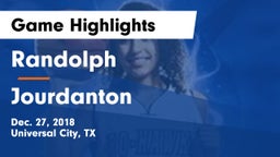 Randolph  vs Jourdanton  Game Highlights - Dec. 27, 2018