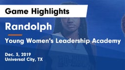 Randolph  vs Young Women's Leadership Academy Game Highlights - Dec. 3, 2019