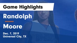 Randolph  vs Moore  Game Highlights - Dec. 7, 2019