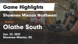 Shawnee Mission Northwest  vs Olathe South  Game Highlights - Jan. 22, 2022