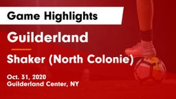 Guilderland  vs Shaker  (North Colonie) Game Highlights - Oct. 31, 2020