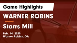 WARNER ROBINS  vs Starrs Mill Game Highlights - Feb. 14, 2020