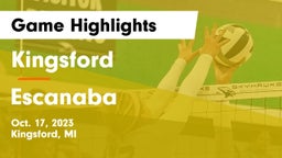 Kingsford  vs Escanaba  Game Highlights - Oct. 17, 2023