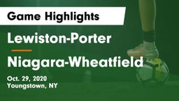Lewiston-Porter  vs Niagara-Wheatfield  Game Highlights - Oct. 29, 2020