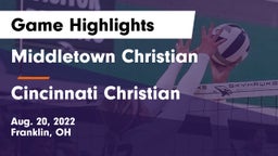 Middletown Christian  vs Cincinnati Christian  Game Highlights - Aug. 20, 2022