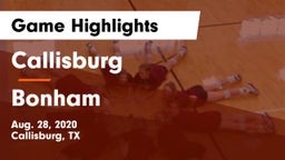 Callisburg  vs Bonham Game Highlights - Aug. 28, 2020
