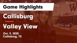 Callisburg  vs Valley View  Game Highlights - Oct. 9, 2020