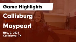 Callisburg  vs Maypearl  Game Highlights - Nov. 2, 2021