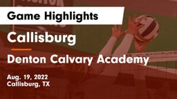 Callisburg  vs Denton Calvary Academy Game Highlights - Aug. 19, 2022