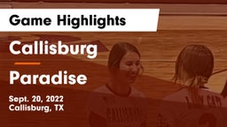 Callisburg  vs Paradise  Game Highlights - Sept. 20, 2022