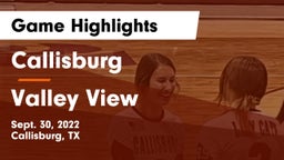 Callisburg  vs Valley View  Game Highlights - Sept. 30, 2022