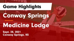 Conway Springs  vs Medicine Lodge  Game Highlights - Sept. 28, 2021